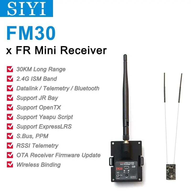 Small Transmitter Module SIYI FM30 Transmitter Datalink Telemetry Bluetooth Mini Receiver OpenTX ...