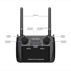 SIYI MK15 Mini HD Handheld Radio System Transmitter Remote Control 5.5-Inch Monitor 1080p 60fps 180ms FPV 15KM FCC Certified