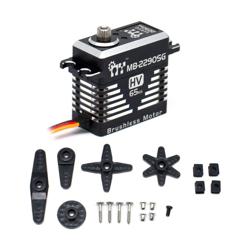 MY Servo MB-2290SG 8.4V 0.11Sec 65KG High Voltague High Torque Steel Gear Full Metal Aluminium Case Brushless Standard Digital Servo