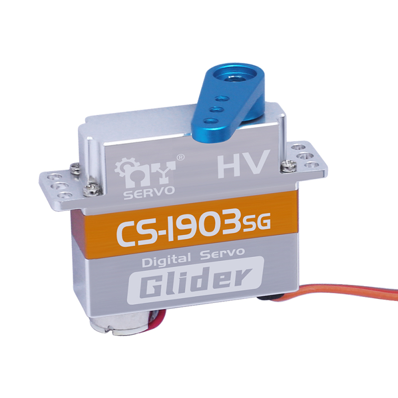 MY Servo CS-1903SG 7.4V 0.08Sec 3.2KG Full CNC Shell Steel Gear Coreless Mini Digital Servo for RC Glider Fixed Wing Airplane