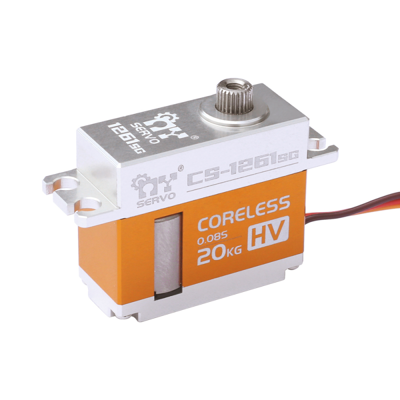 MY Servo CS-1261SG 7.4V 0.08Sec 20KG Full CNC Shell Steel Gears Coreless Low Profile Digital Servo for RC Cars Truck Boat