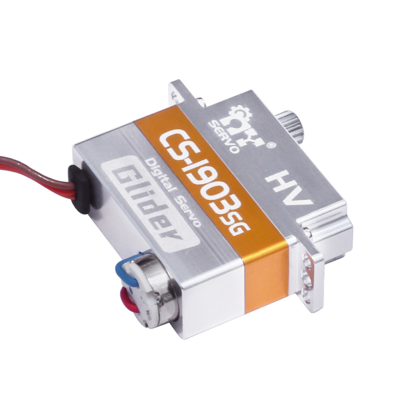 MY Servo CS-1903SG 7.4V 0.08Sec 3.2KG Full CNC Shell Steel Gear Coreless Mini Digital Servo for RC Glider Fixed Wing Airplane