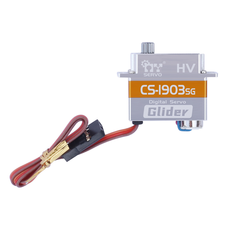 MY Servo CS-1903SG 7.4V 0.08Sec 3.2KG Full CNC Shell Steel Gear Coreless Mini Digital Servo for RC Glider Fixed Wing Airplane