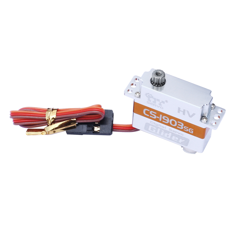 MY Servo CS-1903SG 7.4V 0.08Sec 3.2KG Full CNC Shell Steel Gear Coreless Mini Digital Servo for RC Glider Fixed Wing Airplane
