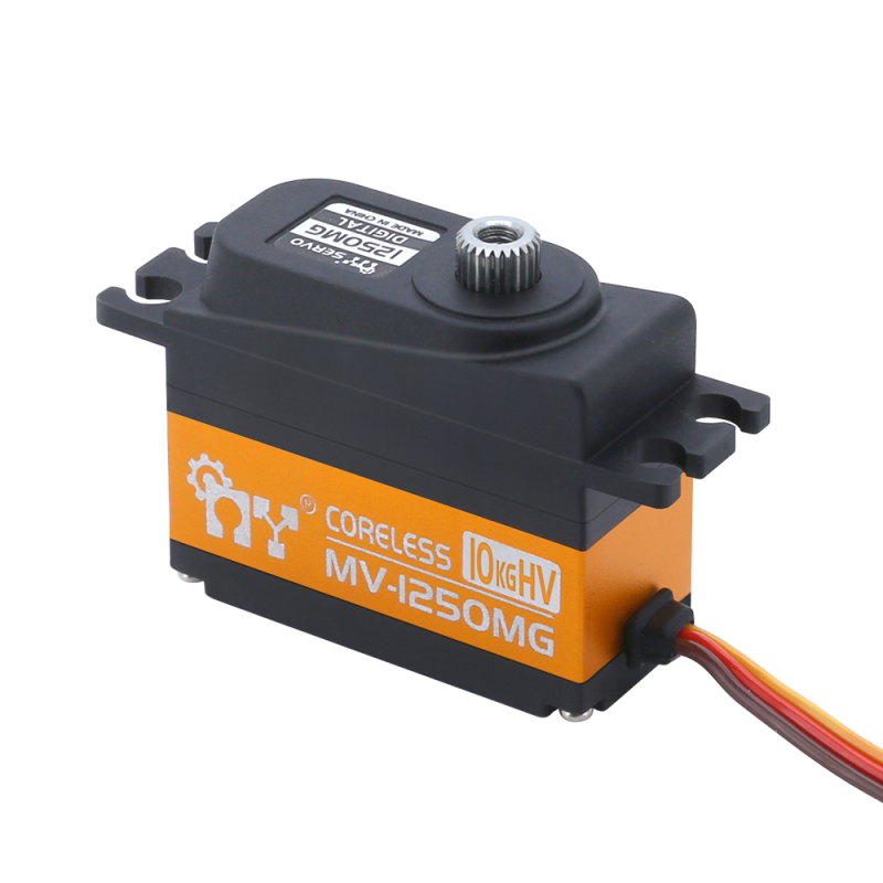 MY Servo MV-1250MG 8.4V 0.08Sec 10KG Metal Gears Coreless Low Profile Digital Servo for RC Cars Truck Boat