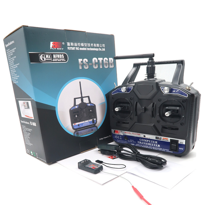 FlySky FS-CT6B 2.4GHZ 6CH Transmitter System Radio Controller with FS-R6B Receiver