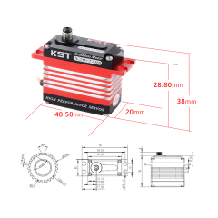 KST X20-2208 V8.0 25kg 0.07sec Brushless HV Metal Servo