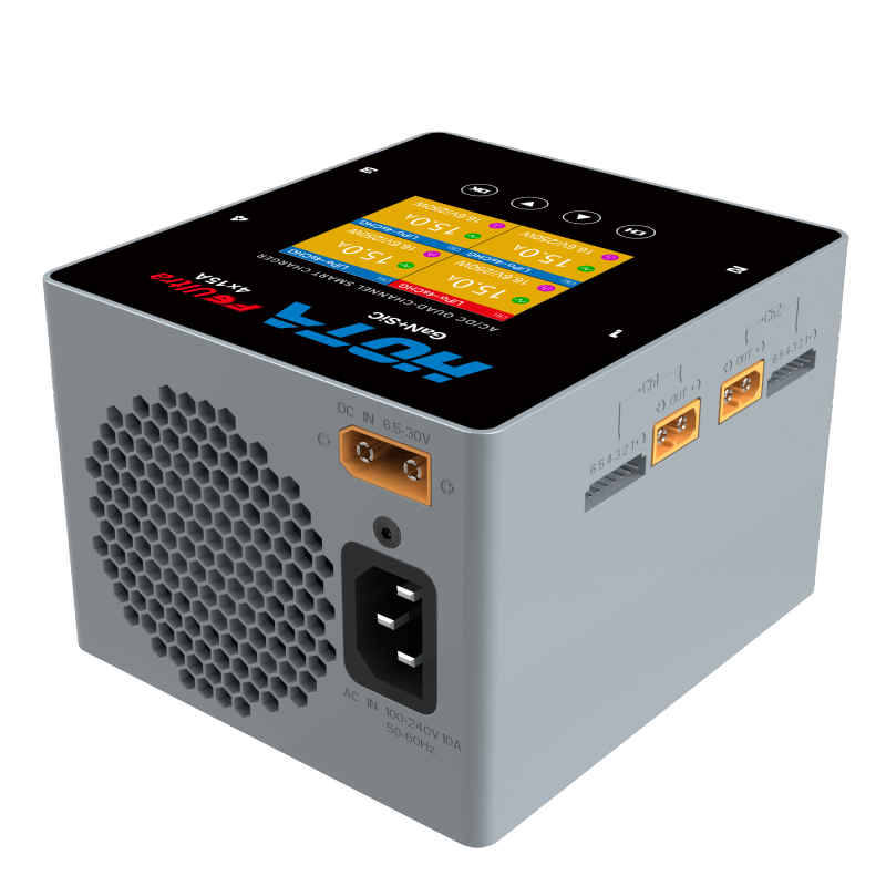 Hota - F6 Ultra AC/DC GaN Dual Mode 4-channel Smart Balance Charger