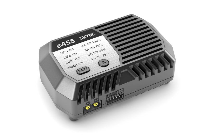 SkyRC E455 Completely upgraded  re-engineered Multi Chemistry 2-4S 50W / 4A LiPo LiFe LiHv Battery Charger