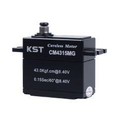 KST CM4315MG 43Kgf.cm 0.15sec/60° Coreless Metal Gear Servo IP65 Waterproof for 1/10 Scale RC Rock Crawler and 1/7th 1/8th Scale RC Monster Truck & Buggy