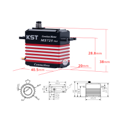 KST MS725 V8.0 8.4V 20kg 0.07sec Contactless HV Digital Metal Gear Servo