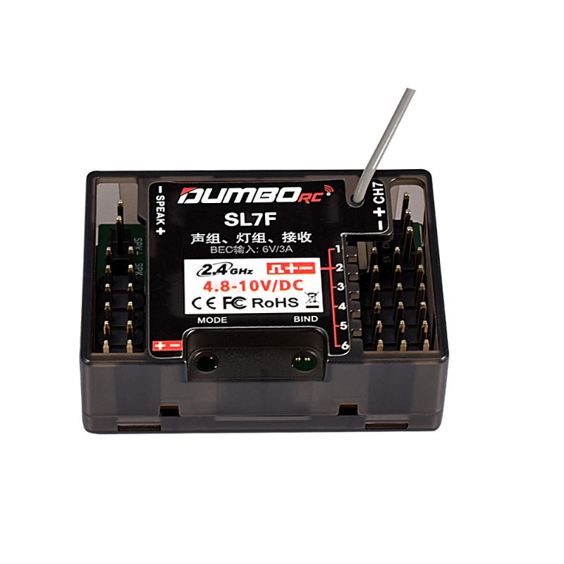DumboRC SL7F 7CH  2.4GHz 3-in-1 6V/3A BEC PWM Multifunction Receiver for RC Model Accessories