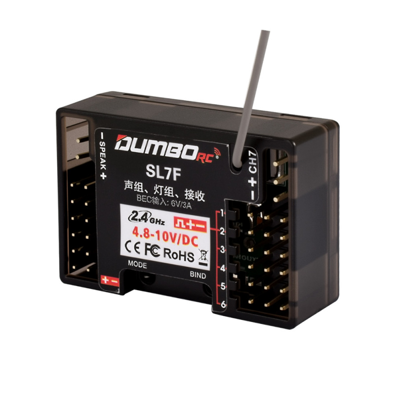 DumboRC SL7F 7CH  2.4GHz 3-in-1 6V/3A BEC PWM Multifunction Receiver for RC Model Accessories