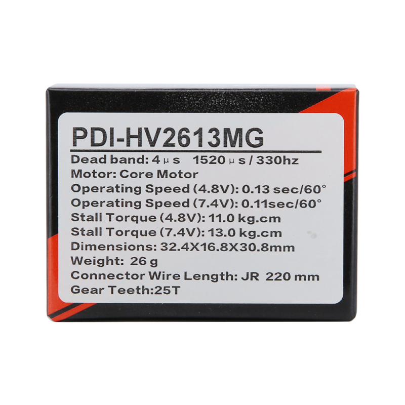 JX Servo PDI-HV2613MG 13KG 0.11 sec/60°  Core HV Waterproof IP67 Digital Servo