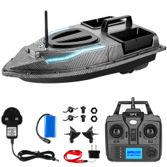 Flytec V900 GPS 40 Points 500m Dual Hoppers Auto Return RC Fishing Bait Boat  With Steering Light