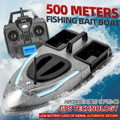 Flytec V900 GPS 40 Points 500m Dual Hoppers Auto Return RC Fishing Bait Boat  With Steering Light