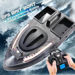 Flytec V900 GPS 40 Points 500m Dual Hoppers Auto Return RC Fishing Bait Boat  With Steering Light