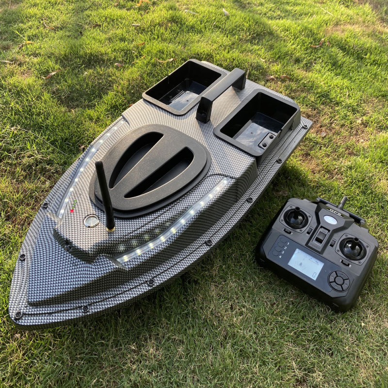 Flytec V900 GPS 40 Points 500m Dual Hoppers Auto Return RC Fishing Bait Boat  With Steering Light