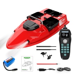 Flytec V803 500m Four Hoppers Independently Control Load Capacity 3kg Dual Motor System RC Fishing Bait Boat