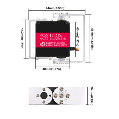 DSSERVO RDS3235 Dual Axis Shaft  42kg.cm 0.12sec/60 Digital Robot Servo For Robot Arm