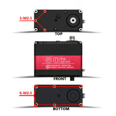 DSSERVO RDS5160 70kg.cm  0.13sec/60 High Torque Digital Servo 60KG for Robotics