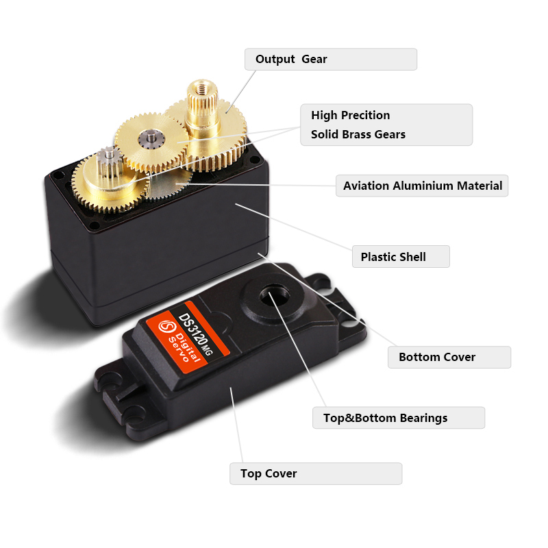 DSSERVO DS3120 25kg.cm 0.17sec/60 Digital RC Servos for RC Cars