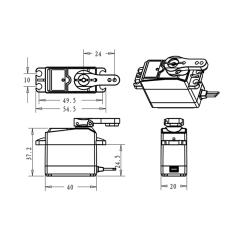 DSSERVO DS3235 PRO 45kg.cm 0.08sec/60 Digital Coreless RC Servos for RC Cars and Robotics