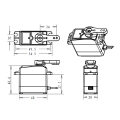 DSSERVO DS3225 30kg.cm 0.08sec/60 Digital Coreless RC Servos for RC Cars and Robotics