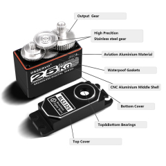 DSSERVO BLS3325 39kg.cm 0.05sec/60 Digital Brushless RC Servos for RC Cars and Robotics