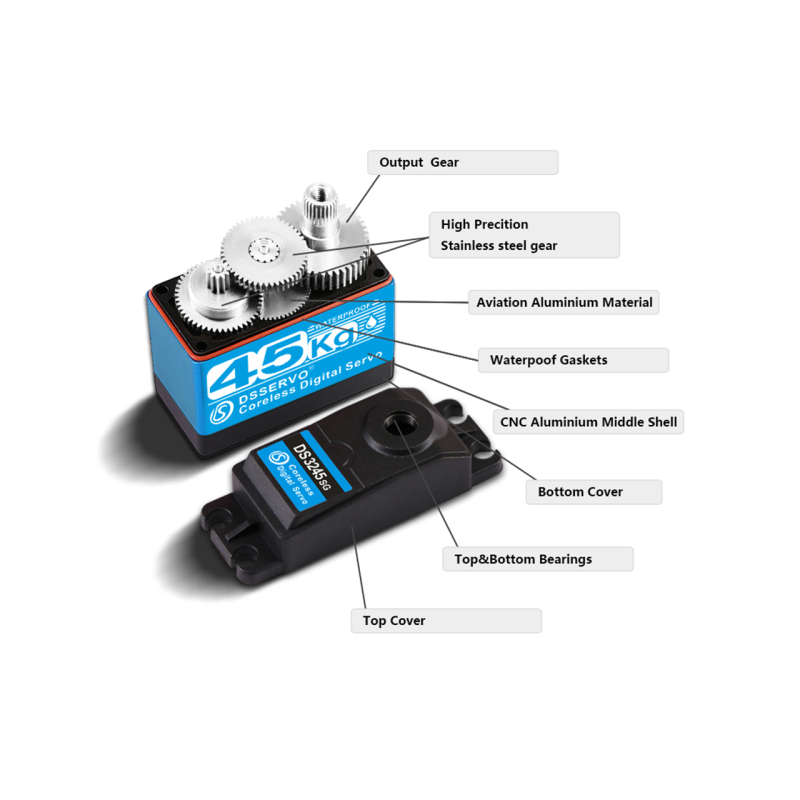 DSSERVO DS3245 51kg.cm 0.11sec/60 Digital Coreless RC Servos for RC Cars and Robotics
