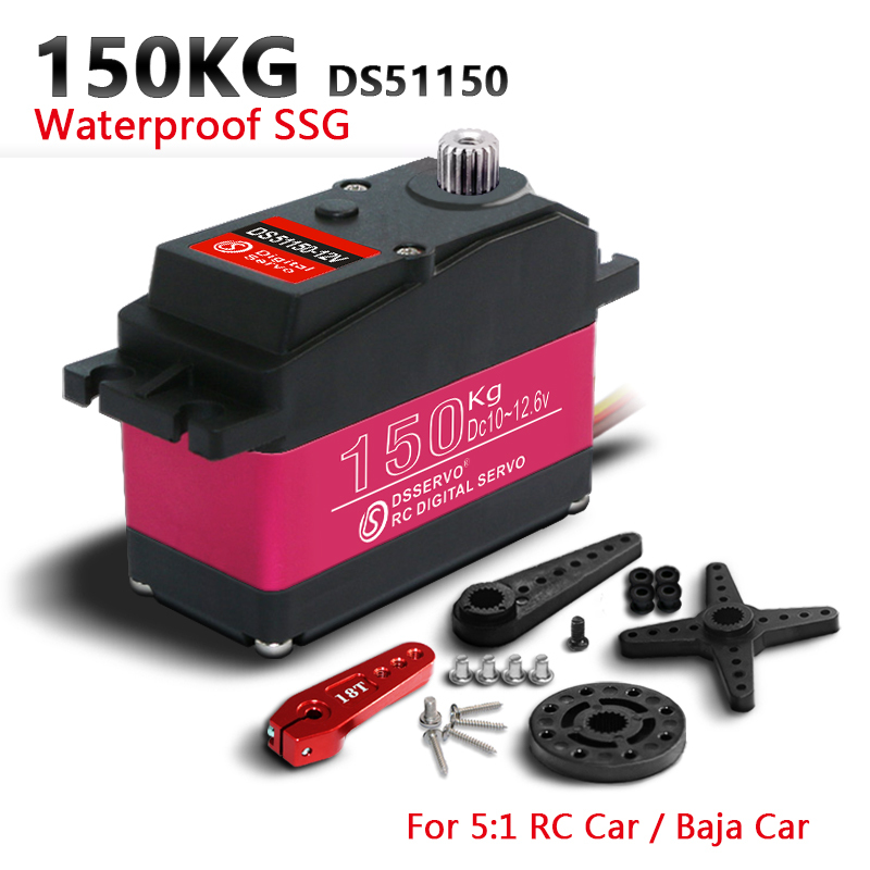 DSSERVO DS51150-12V HV 173kg 0.19sec/60° Metal Gear Digital Servo For 1/5 RC Car Baja Car