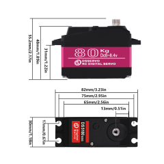 DSSERVO DS5180 HV 85kg 0.15sec/60° Metal Gear Digital Servo For 1/5 RC Car Baja Car