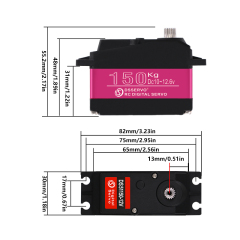 DSSERVO DS51150-12V HV 173kg 0.19sec/60° Metal Gear Digital Servo For 1/5 RC Car Baja Car
