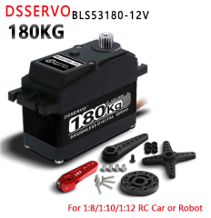 DSSERVO BLS53180 12V 24V HV 185kg 0.19sec/60° Metal Gear Digital Servo For RC Cars and Robotics