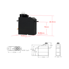 ServoMy SDS004-001 1.1Kgf.cm 0.07sec/60° Coreless Micro Servo for Small Size Electric RC Planes and Gliders