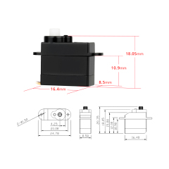 ServoMy SDS002-001 0.25Kgf.cm 0.09sec/60° Coreless Micro Servo for Small Size Electric RC Planes and Gliders