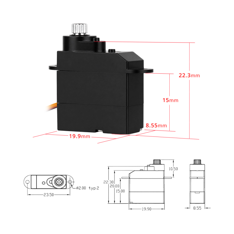 ServoMy SDS0501 2.6Kgf.cm 0.06sec/60° Coreless Micro Servo for  Small Size Electric RC Planes and Gliders