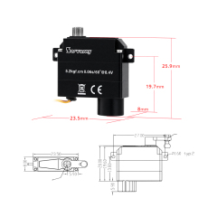 ServoMy SDS1201 3.0Kgf.cm 0.07sec/60° HV Coreless Micro Servo for High-performance RC Planes and Gliders