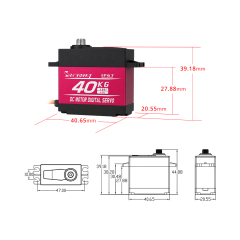 ServoMy SDS6301 38.0Kgf.cm 0.19sec/60° Waterpoof Standard Servo for RC Aircraft, RC Cars, RC Boats and Robotics
