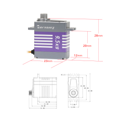 ServoMy SDS2451 9.5Kgf.cm 0.06sec/60° HV Brushless Micro Servo for RC Aircraft, RC Helicopters, RC Cars and Robotics