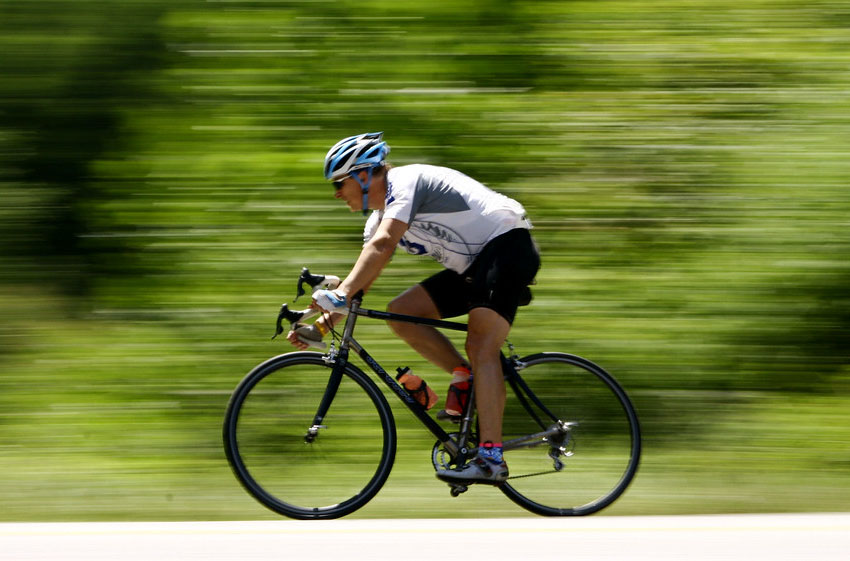 Group of cyclists with loud hubs during race
