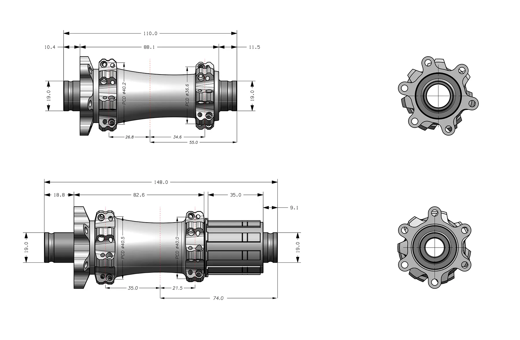 M330-6B Bicycle Hub Structure