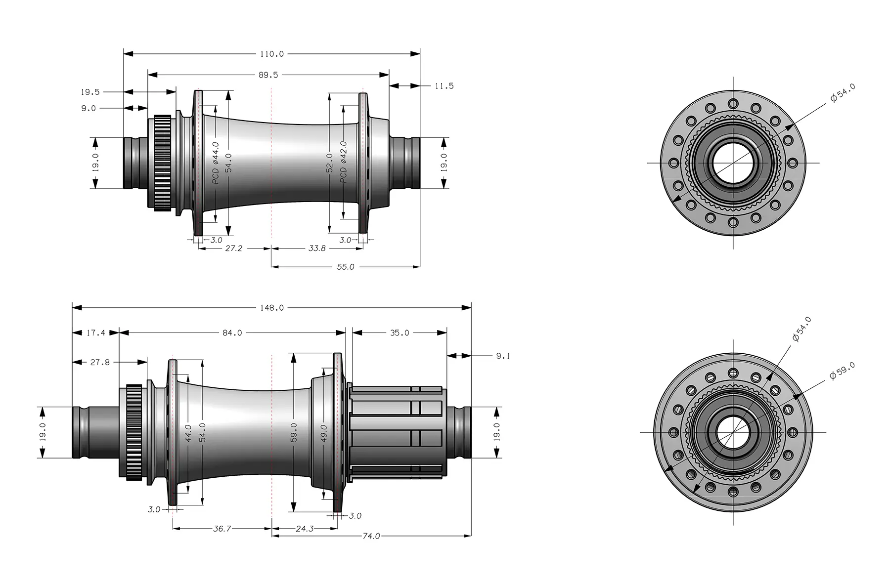 M340 Bicycle Hub Structure