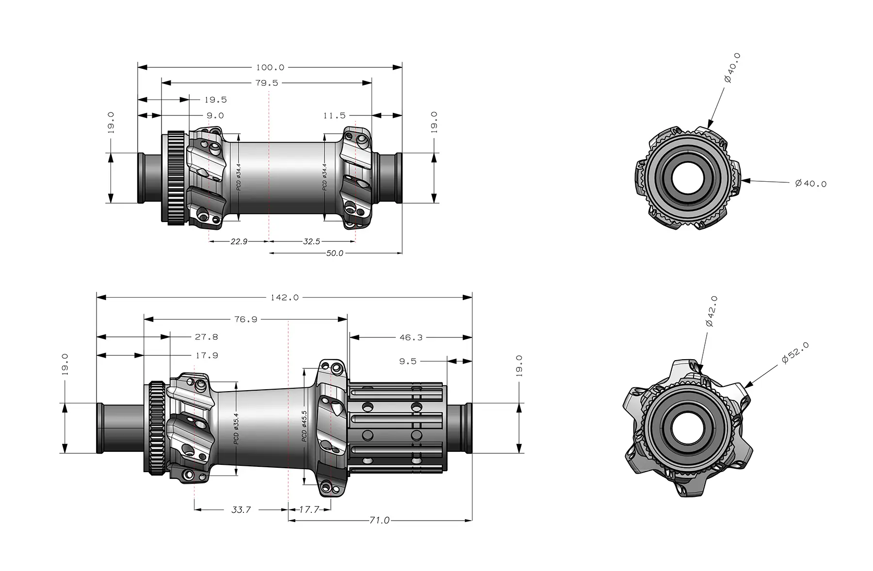 SR261 Bicycle Hub Structure
