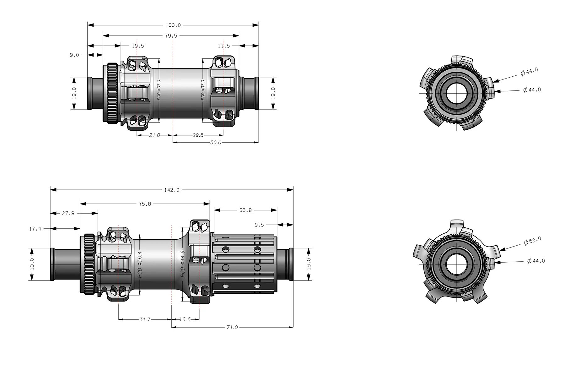 SR288A Bicycle Hub Structure
