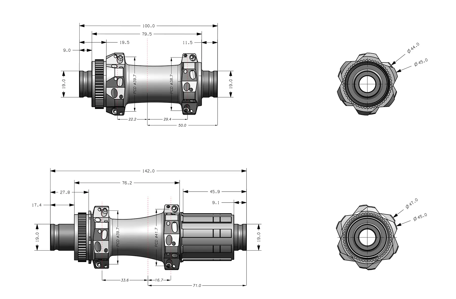 SR330 Bicycle Hub Structure