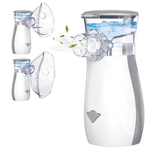 Portable ultrasonic mesh nebulizer for kids with cute design,Dry battery portable ultrasonic silent mesh nebulizer,Mericonn Medical