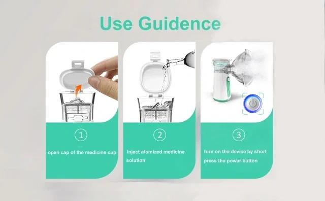 Portable Ultrasonic Mesh Nebulizer,Dr trust Best Rechargeable Portable Mesh Nebulizer for Adults Kids,Mericonn Medical