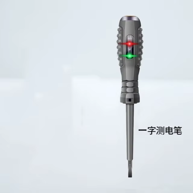 Neon Voltage Tester Pen with Rubber Grip & Screwdriver Tip – Essential Electrician Tool