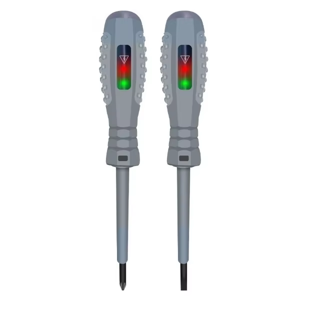 Neon Voltage Tester Pen with Rubber Grip & Screwdriver Tip – Essential Electrician Tool